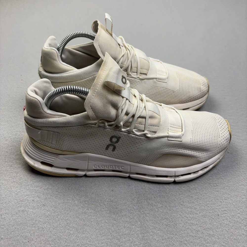 On Cloudnova Shoes Womens Size 10 White Mesh Running Sneakers CloudTec